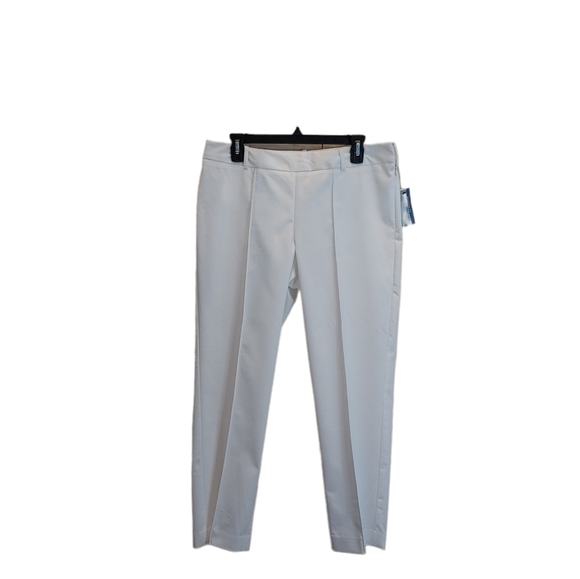 Worthington women modern fit white ankle casual dress straight pants size 10 NWT - Picture 3 of 11